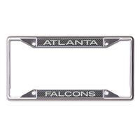 Atlanta Falcons CARBON Lic Plt Frame S/L Printed