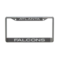 Atlanta Falcons CARBON Lic Plt Frame S/L Printed