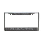 New York Giants CARBON Lic Plt Frame S/L Printed