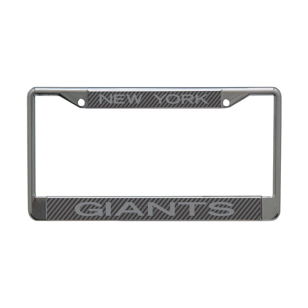 New York Giants CARBON Lic Plt Frame S/L Printed