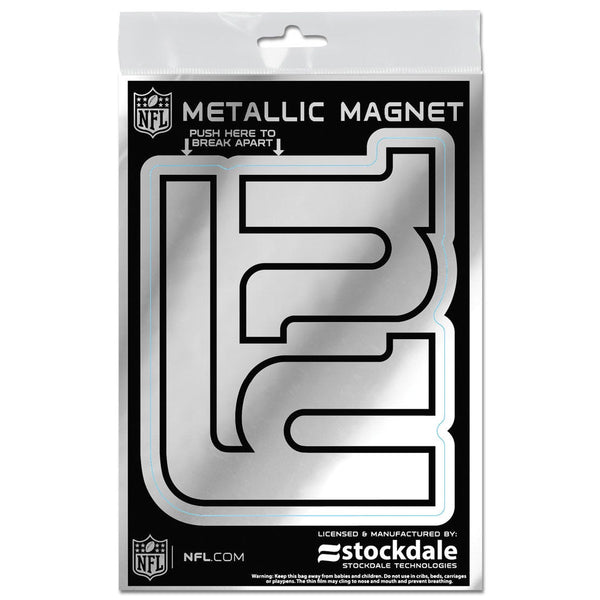 New York Giants Metallic Magnets 3" x 5"