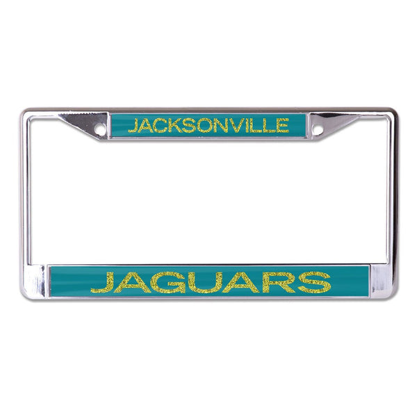Jacksonville Jaguars GLITTER LETTERS Lic Plt Frame S/L Printed