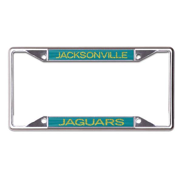 Jacksonville Jaguars GLITTER LETTERS Lic Plt Frame S/S Printed