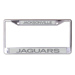 Jacksonville Jaguars FROSTED Lic Plt Frame S/L Printed