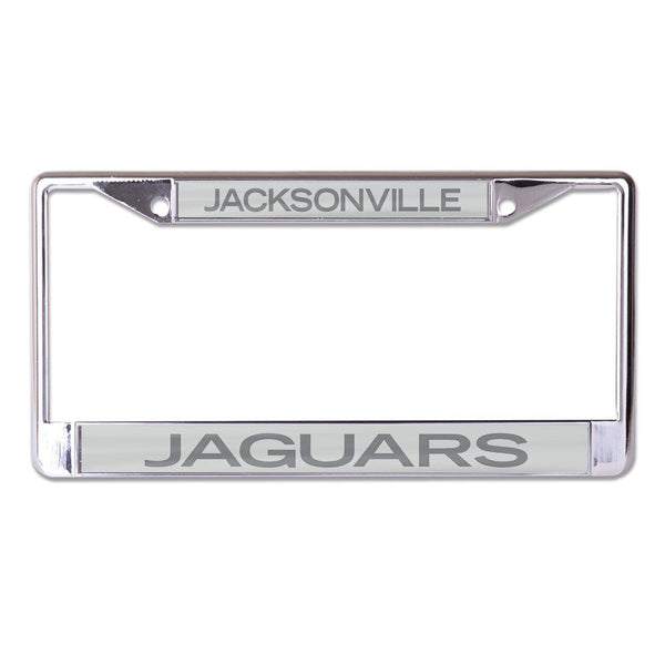 Jacksonville Jaguars FROSTED Lic Plt Frame S/L Printed