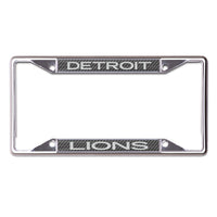 Detroit Lions CARBON Lic Plt Frame S/S Printed