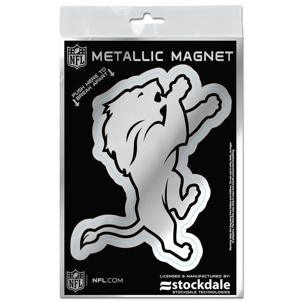 Detroit Lions Metallic Magnets 3" x 5"