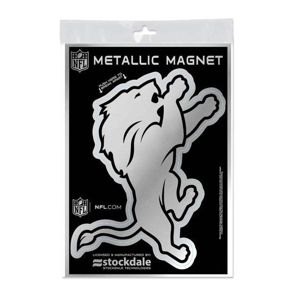 Detroit Lions Metallic Magnets 5" x 7"