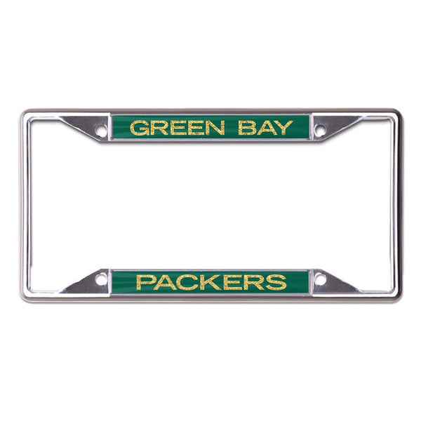 Green Bay Packers GLITTER LETTERS Lic Plt Frame S/S Printed