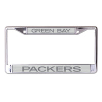Green Bay Packers FROSTED Lic Plt Frame S/L Printed