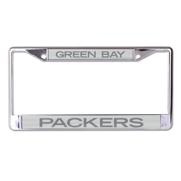 Green Bay Packers FROSTED Lic Plt Frame S/L Printed