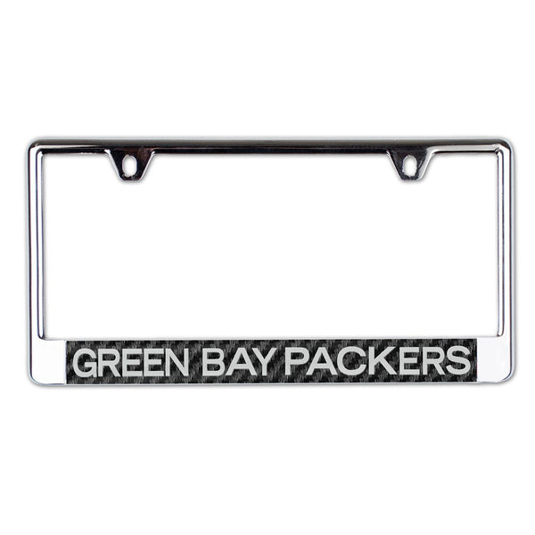Green Bay Packers CARBON Lic Plate Frame B/O Printed