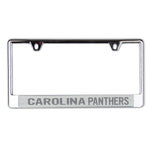 Carolina Panthers FROSTED Lic Plt Frame S/L Printed