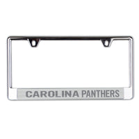 Carolina Panthers FROSTED Lic Plt Frame S/L Printed