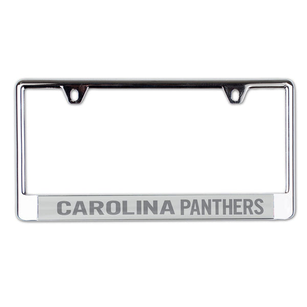 Carolina Panthers FROSTED Lic Plt Frame S/L Printed