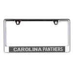 Carolina Panthers CARBON Lic Plate Frame B/O Printed