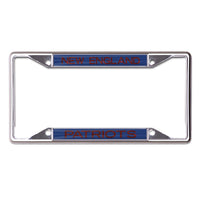 New England Patriots GLITTER LETTERS Lic Plt Frame S/S Printed