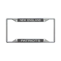 New England Patriots CARBON Lic Plt Frame S/S Printed
