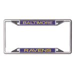 Baltimore Ravens GLITTER LETTERS Lic Plt Frame S/S Printed