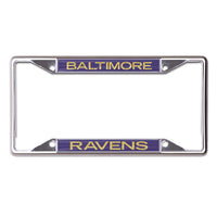 Baltimore Ravens GLITTER LETTERS Lic Plt Frame S/S Printed