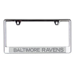 Baltimore Ravens FROSTED Lic Plate Frame B/O Printed