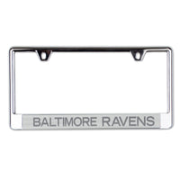 Baltimore Ravens FROSTED Lic Plate Frame B/O Printed
