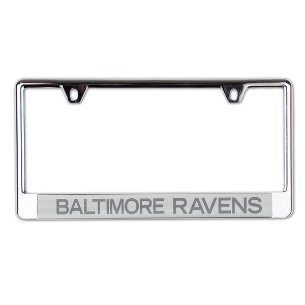 Baltimore Ravens FROSTED Lic Plate Frame B/O Printed
