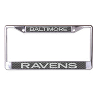 Baltimore Ravens CARBON Lic Plt Frame S/L Printed