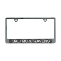 Baltimore Ravens CARBON Lic Plate Frame B/O Printed