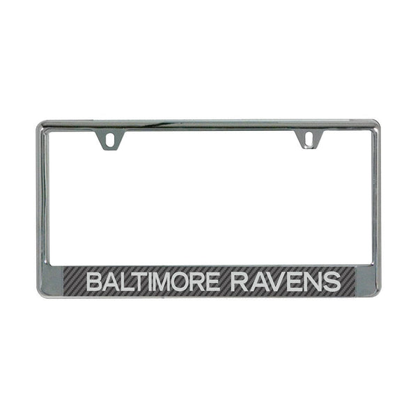 Baltimore Ravens CARBON Lic Plate Frame B/O Printed