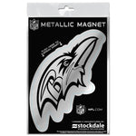 Baltimore Ravens Metallic Magnets 3" x 5"