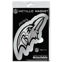 Baltimore Ravens Metallic Magnets 3" x 5"