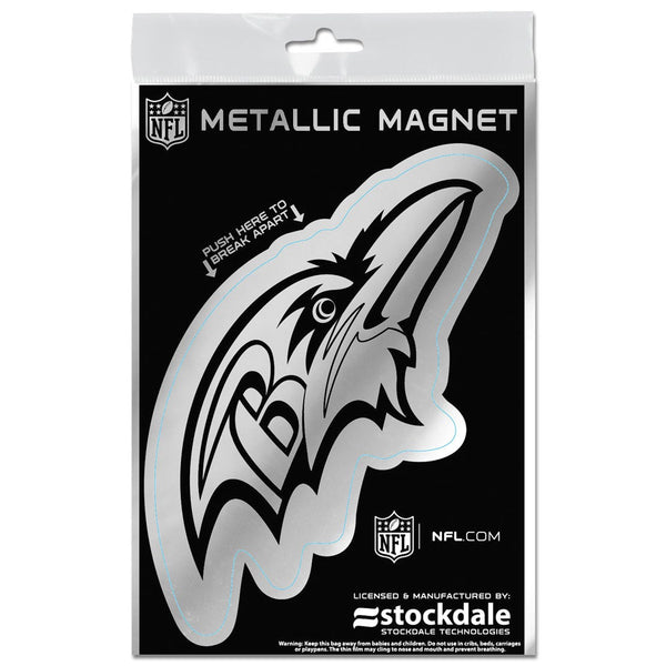 Baltimore Ravens Metallic Magnets 3" x 5"