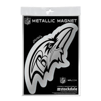 Baltimore Ravens Metallic Magnets 5" x 7"