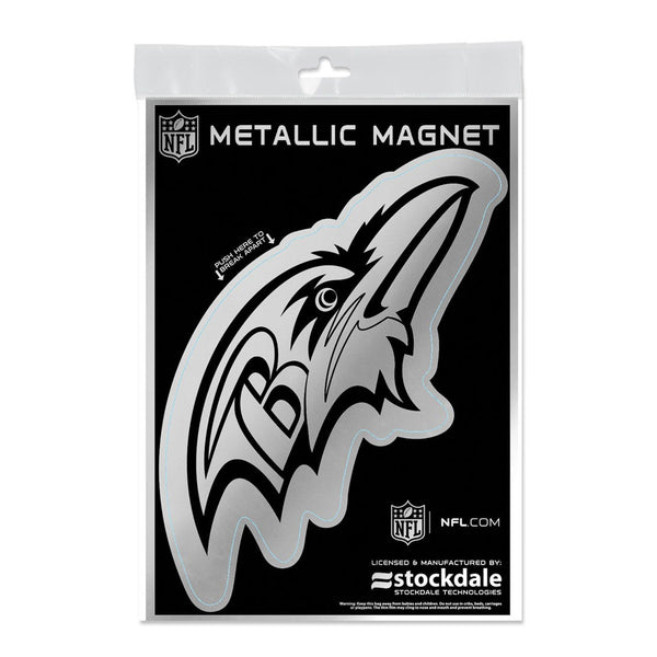 Baltimore Ravens Metallic Magnets 5" x 7"
