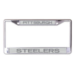 Pittsburgh Steelers FROSTED Lic Plt Frame S/L Printed