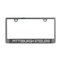 Pittsburgh Steelers CARBON Lic Plate Frame B/O Printed