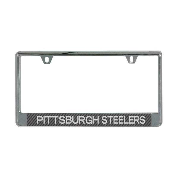 Pittsburgh Steelers CARBON Lic Plate Frame B/O Printed
