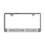 Houston Texans FROSTED Lic Plate Frame B/O Printed