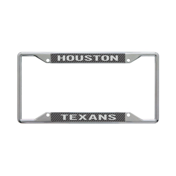 Houston Texans CARBON Lic Plt Frame S/S Printed