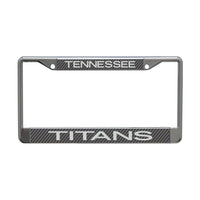 Tennessee Titans CARBON Lic Plt Frame S/L Printed