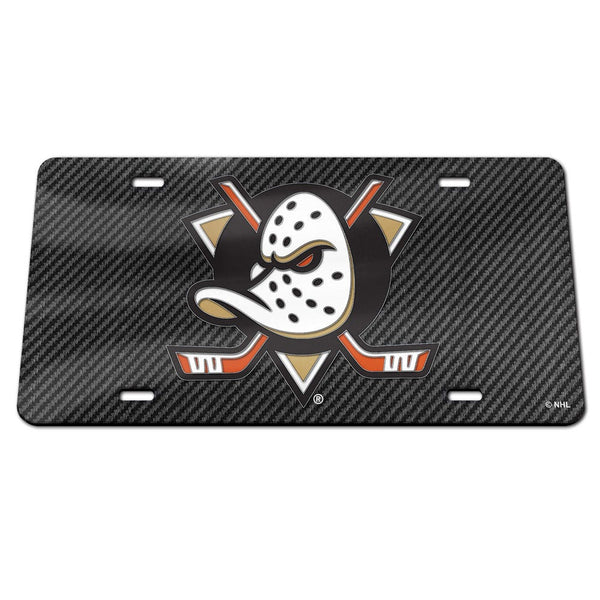 Anaheim Ducks CARBON Specialty Acrylic License Plate