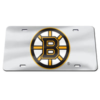 Boston Bruins SILVER Specialty Acrylic License Plate