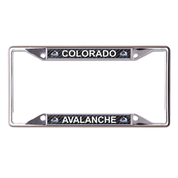 Colorado Avalanche CARBON Lic Plt Frame S/S Printed