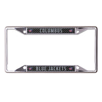 Columbus Blue Jackets CARBON Lic Plt Frame S/S Printed