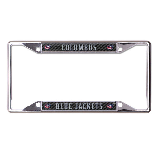 Columbus Blue Jackets CARBON Lic Plt Frame S/S Printed