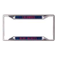 Columbus Blue Jackets GLITTER Lic Plt Frame S/S Printed