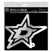 Dallas Stars Decal Metallic 6" x 6"