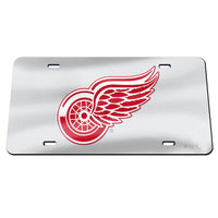 Detroit Red Wings SILVER Specialty Acrylic License Plate