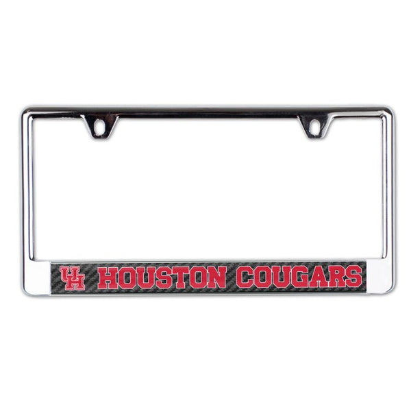 Wholesale-Houston Cougars CARBON Lic Plate Frame B/O Printed